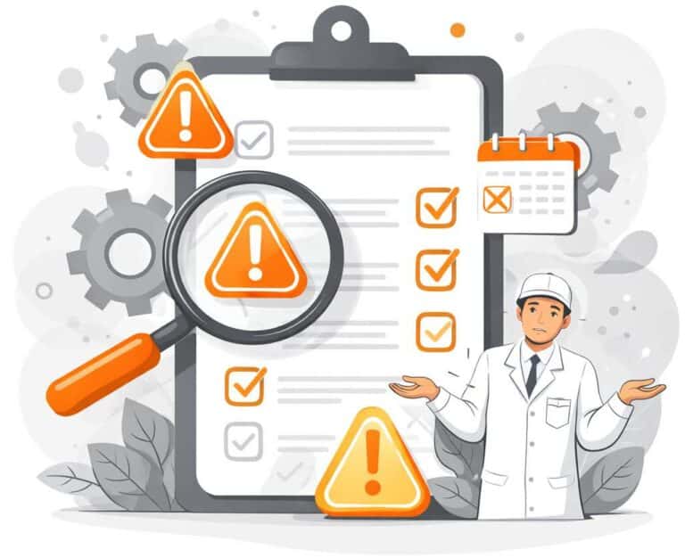 Illustration action corrective inefficace en industrie agroalimentaire avec analyse des causes