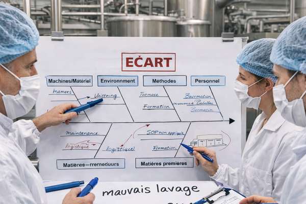 analyse des causes racines d’un problème qualité en industrie agroalimentaire sur le terrain