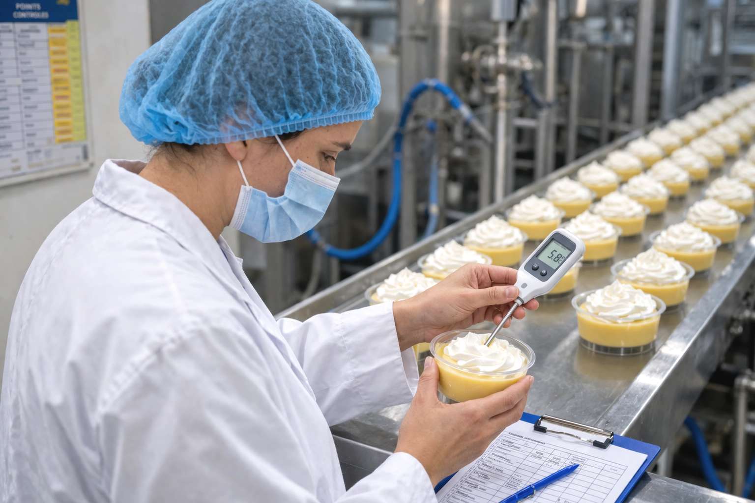 audit blanc IFS contrôle température produit îles flottantes en production agroalimentaire