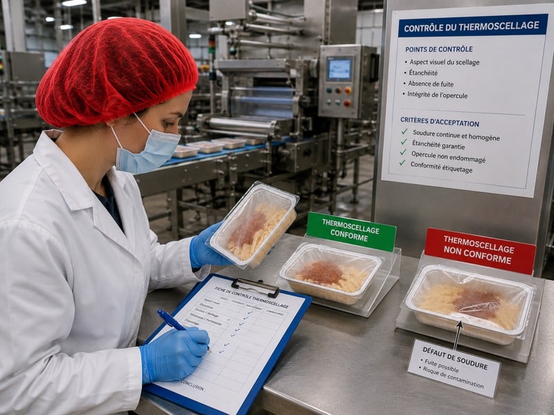 Contrôle d'un défaut de thermoscellage sur emballage alimentaire