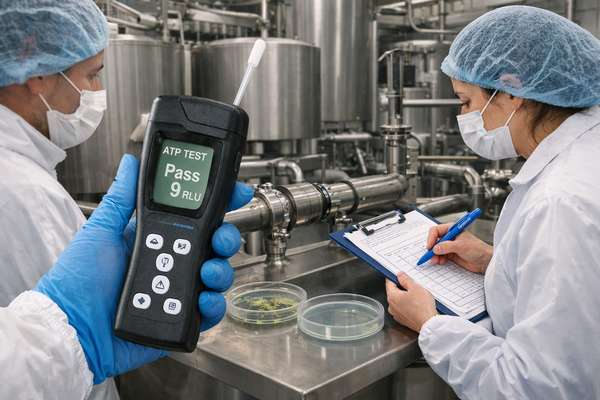 Qualification NEP agroalimentaire : contrôle efficacité nettoyage en place par test ATP